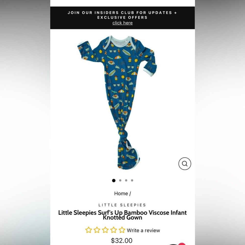Little Sleepies Knotted Gown